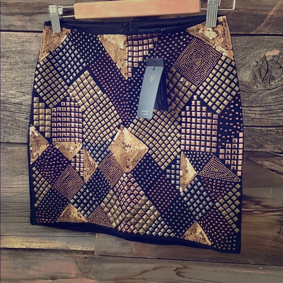 Embellished Guess Mini skirt NWT - Picture 3 of 10